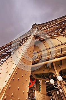 Magnificence of Eiffel Tower, view of powerful landmark structure, Paris