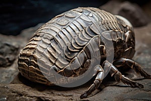 The magnificence of trilobites is revealed in the intricate patterns on their carapace.. AI generation