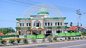 The Magnificent Al-ikhlas Mosque Building On The Side Of The Muntok City Road