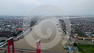 The magnificent Ampera Bridge over the Musi river