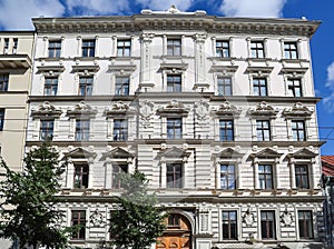 Magnificent Art Nouveau style building on Albert street in Riga