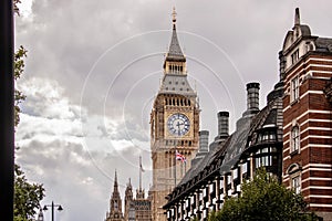 Magnificent Big Ben clock tower stands tall and proud in the city of London, United Kingdom