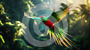 Resplendent Quetzal â Emerald Majesty in Flight photo