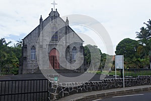 Beautiful Church building in the town of Souillac on the South coast of the island of Mauritius photo