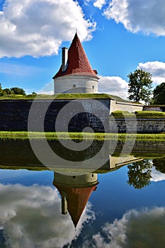 Magnificent Castle tower in Kuressaare stronghold, Estonia.