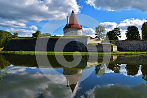 Magnificent Castle tower in Kuressaare stronghold, Estonia.