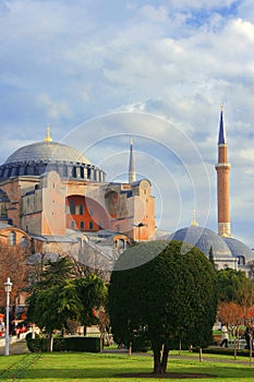 The magnificent cathedral of Hagia Sophia in Istanbul