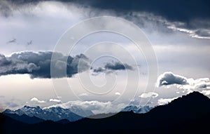 magnificent cloudscape over the alps