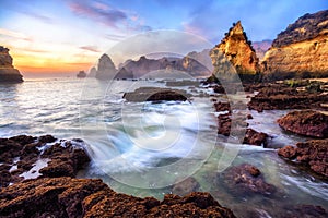 Magnificent coast scenery at sunrise photo