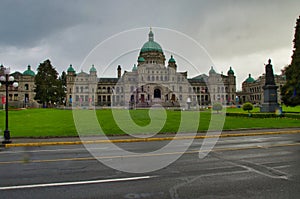 Magnificent colonial architecture of Legislative building in Victoria, BC, Canada