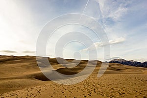 Magnificent colors of Great Sand Dunes National Park and Preserve, San Luis Valley, Colorado, United States