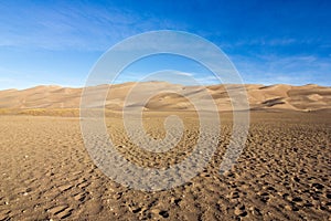 Magnificent colors of Great Sand Dunes National Park and Preserve, San Luis Valley, Colorado, United States