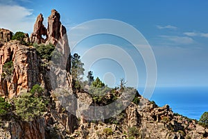 The magnificent creeks of Piana in Corsica France