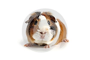 Magnificent depiction of a guinea pig on a clean white backdrop