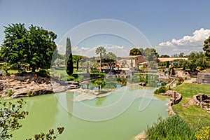 The magnificent garden of Saint Adrien in Servian in the department of Herault in the Occitanie region