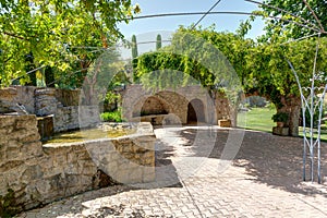 The magnificent garden of Saint Adrien in Servian in the department of Herault in the Occitanie region