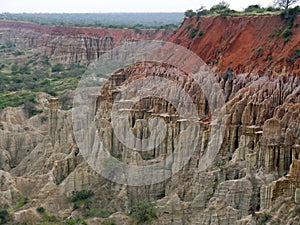 Magnificent geological formation,beautiful layers of colored rocks in the middle of an untouched nature.