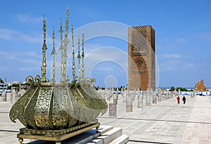 The magnificent Hassan Tower in Rabat in Morocco.