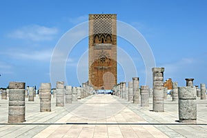 The magnificent Hassan Tower in Rabat in Morocco.