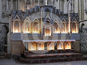 Magnificent illuminated altar.