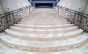 Magnificent light marble staircase