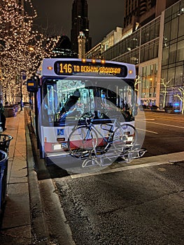magnificent mile Chicago Christmas night