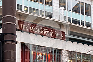 Magnificent Mile Street Sign, Chicago Illinois