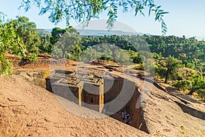 The magnificent monolitic rock-hewn church of Saint George in Lalibela, Ethiopia