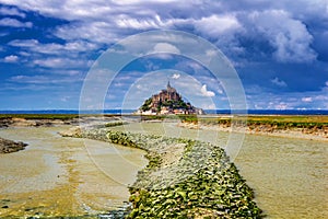 Magnificent Mont Saint Michel cathedral on the island, Normandy, Northern France, Europe