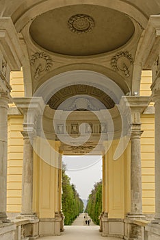 Magnificent monumental Baroque garden building in SchÃ¶nbrunn Palace Park, Vienna, Austria photo