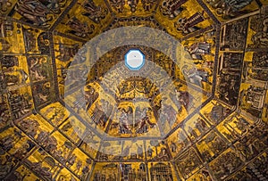 Magnificent mosaic ceiling of the Baptistry of San Giovanni