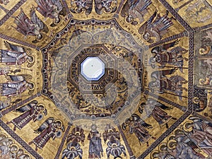 Magnificent mosaic ceiling of the Baptistry of San Giovanni, Flo