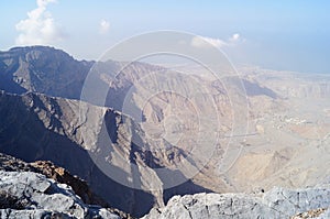 A magnificent mountain landscape. Al Hajar Mountains