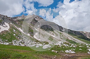 The magnificent mountain scenery of the Caucasus Nature Reserve