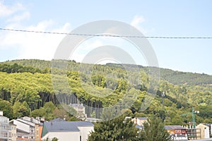 Magnificent Mountains Of Galicia It Fills Valleys Forests Of Pines Meadows And Forests Of Eucalyptus In Becerrea. August 3, 2013.