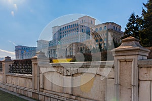 Magnificent Palace of the Parliament in Bucharest, Romania