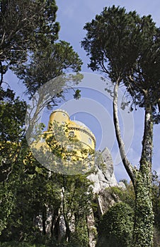 A magnificent Palace in Sintra. Palacio da Pena. Portugal