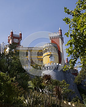 A magnificent Palace in Sintra. Palacio da Pena. Portugal