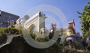 A magnificent Palace in Sintra. Palacio da Pena. Portugal