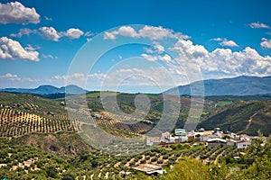 Magnificent panorama of small town in Andalusia photo