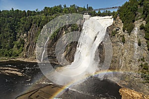 The waterfall Montmorency in Montmorency Falls Park, in Quebec