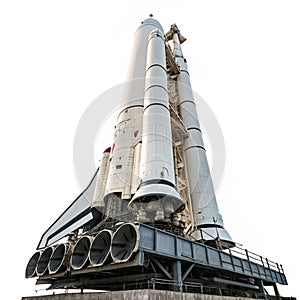 Magnificent rocket isolated on white background