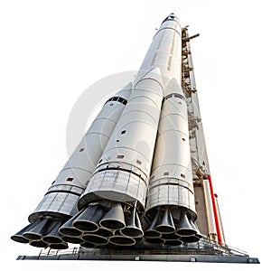 Magnificent rocket isolated on white background