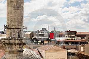 The magnificent Suleymaniye Mosque in the Fatih district and minarets, Istanbul