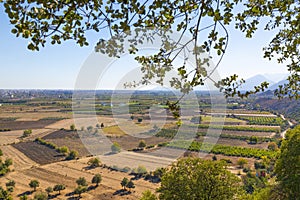 A magnificent travertine lowland view from the vicinity of Karain Cave.
