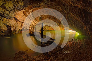 Magnificent view of the Aapstinskay cave, Abkhazia