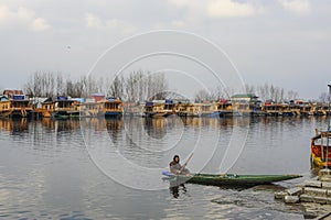 A magnificent view of Kashmir near the lake at Srinagar