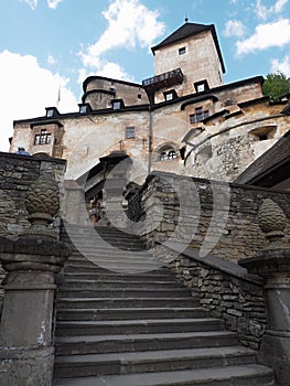 Magnificent view of one of the most beautiful castles in Europe Orava Castle, is interesting in that it makes movies,Slovakia