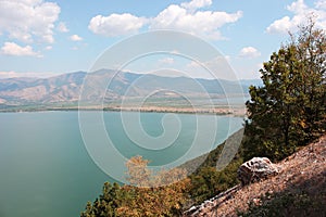 Magnificent view at Prespes Lake Florina Greece