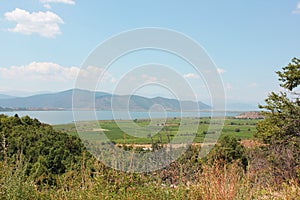 Magnificent view at Prespes Lake Florina Greece